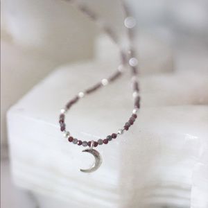 Sterling Silver Moon Pendant Necklace